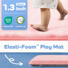 PaPaMat pink tummy-time area with comfortable padding for babies.