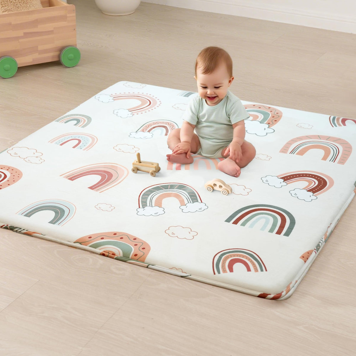 PaPaMat rainbow 50x50 play mat for tummy time