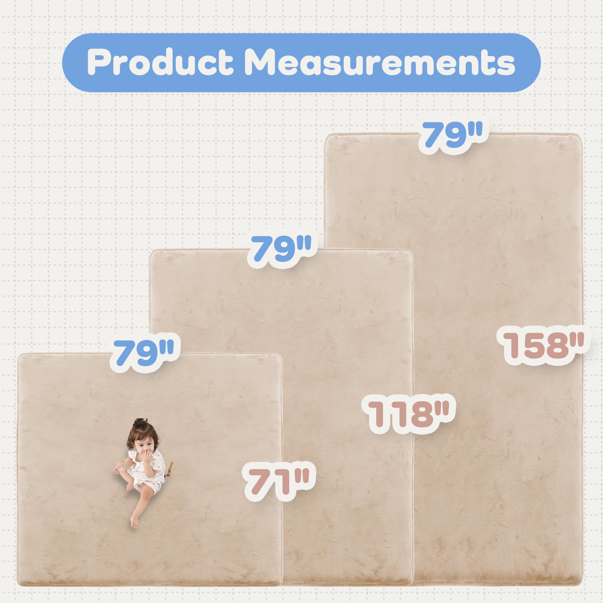 PaPaMat safe floor mat for babies and kids with a non-slip backing.