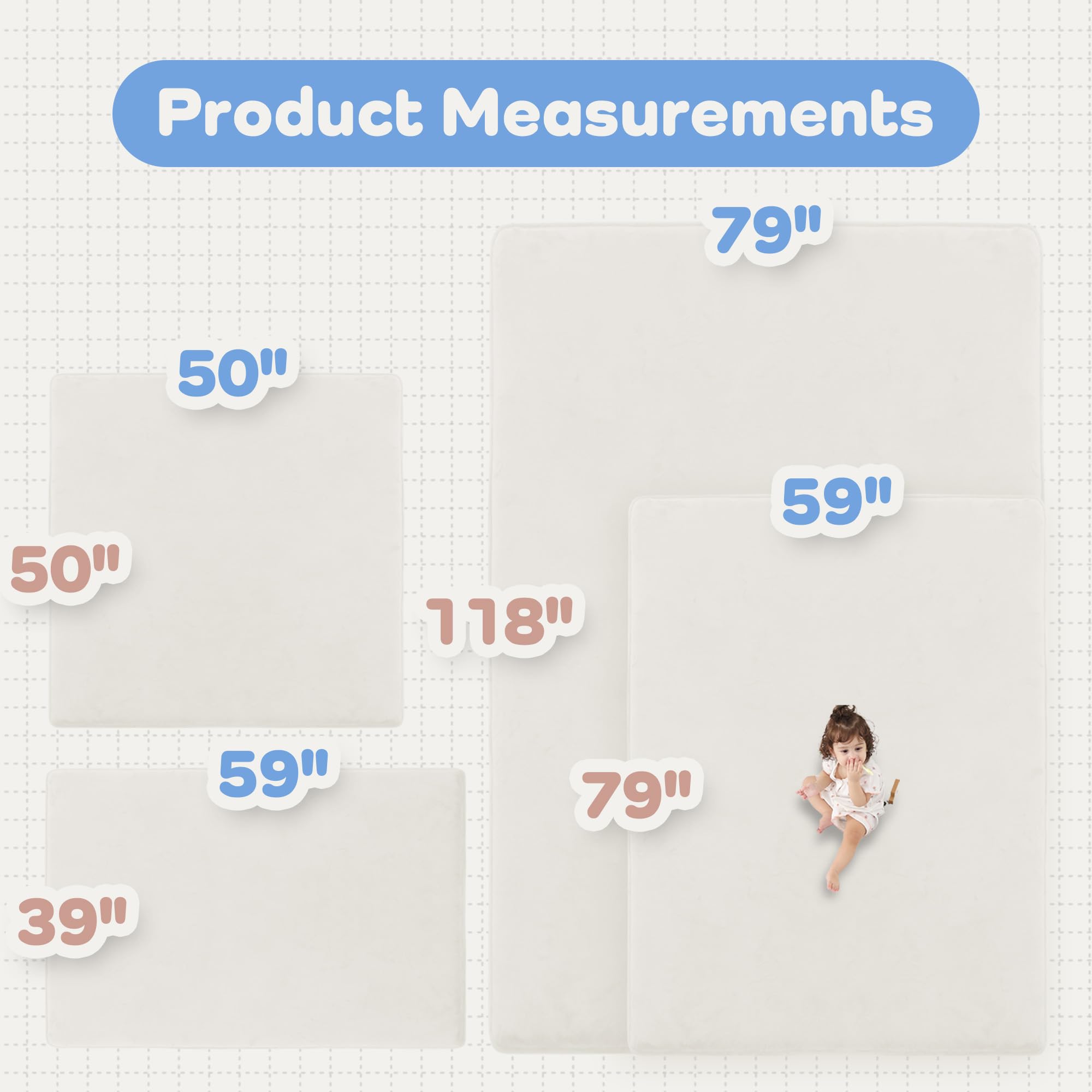 OEKO-TEX and CertiPUR-US certified PaPaMat safe materials in cream