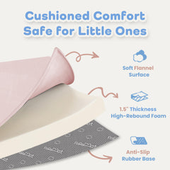 PaPaMat soft flannel fabric and high-density foam cushioning