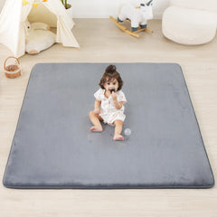 PaPaMat thick play mat with 1.3-inch cushion supports crawling and tummy time.