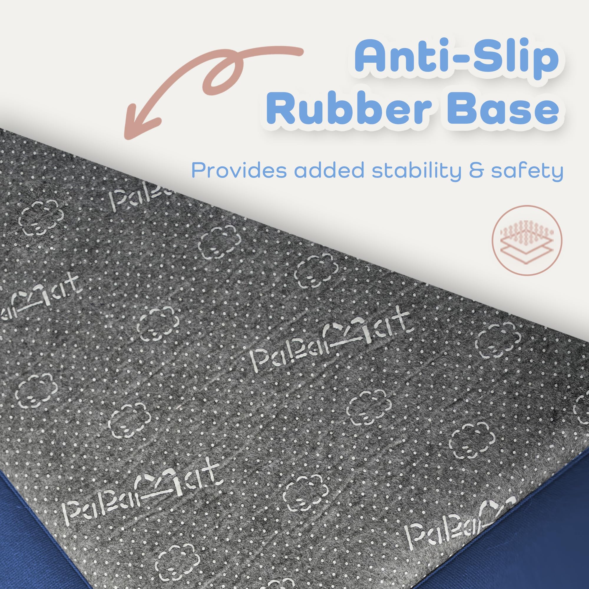 PaPaMat waterproof velvet surface is easy to wipe clean