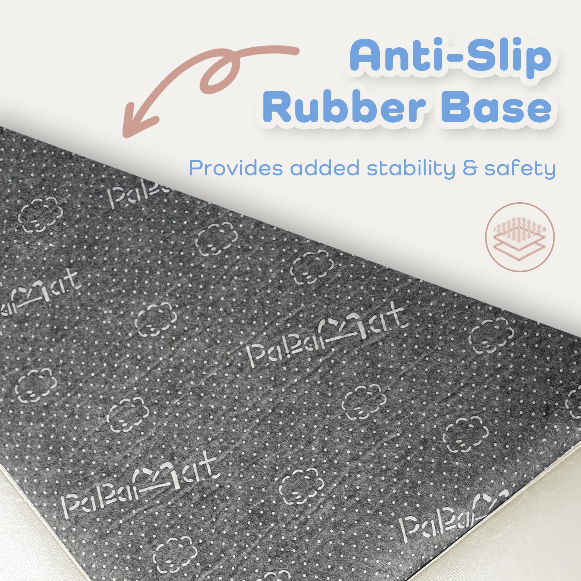 PaPaMat wrinkle-release design helps mat lay flat after unboxing