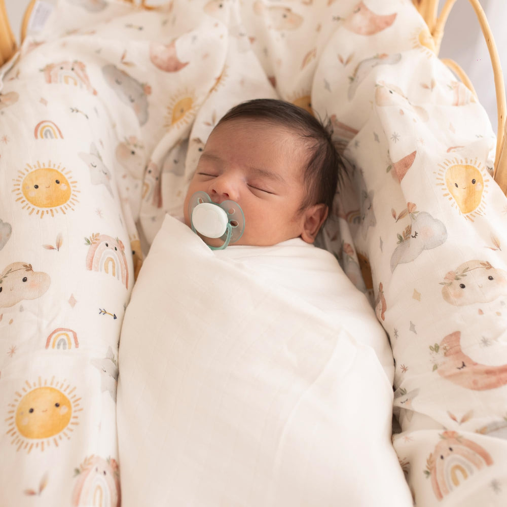Papaya Kids swaddle machine-wash friendly, durable for daily use.