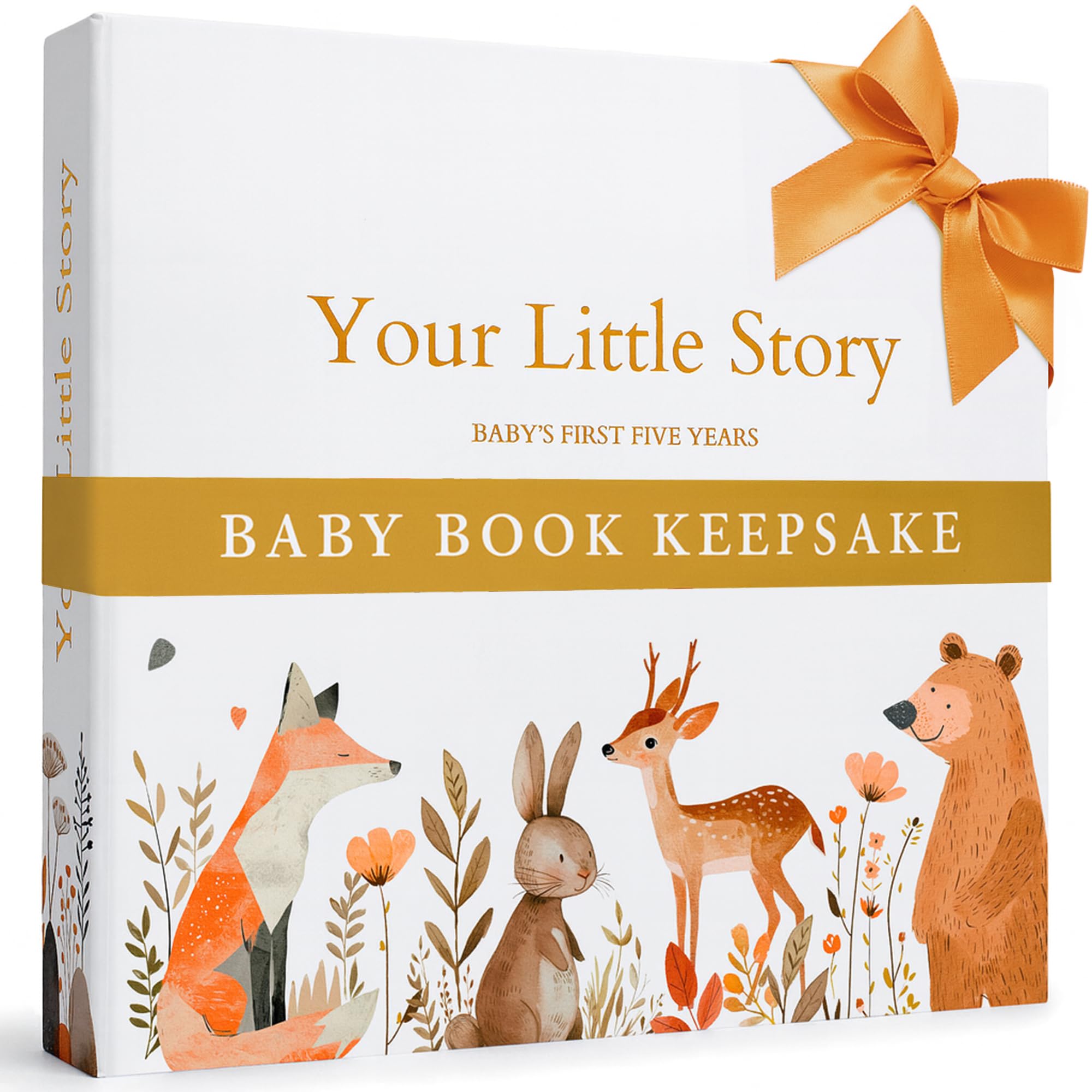 Paper Plan baby book cover with woodland theme for lasting memories