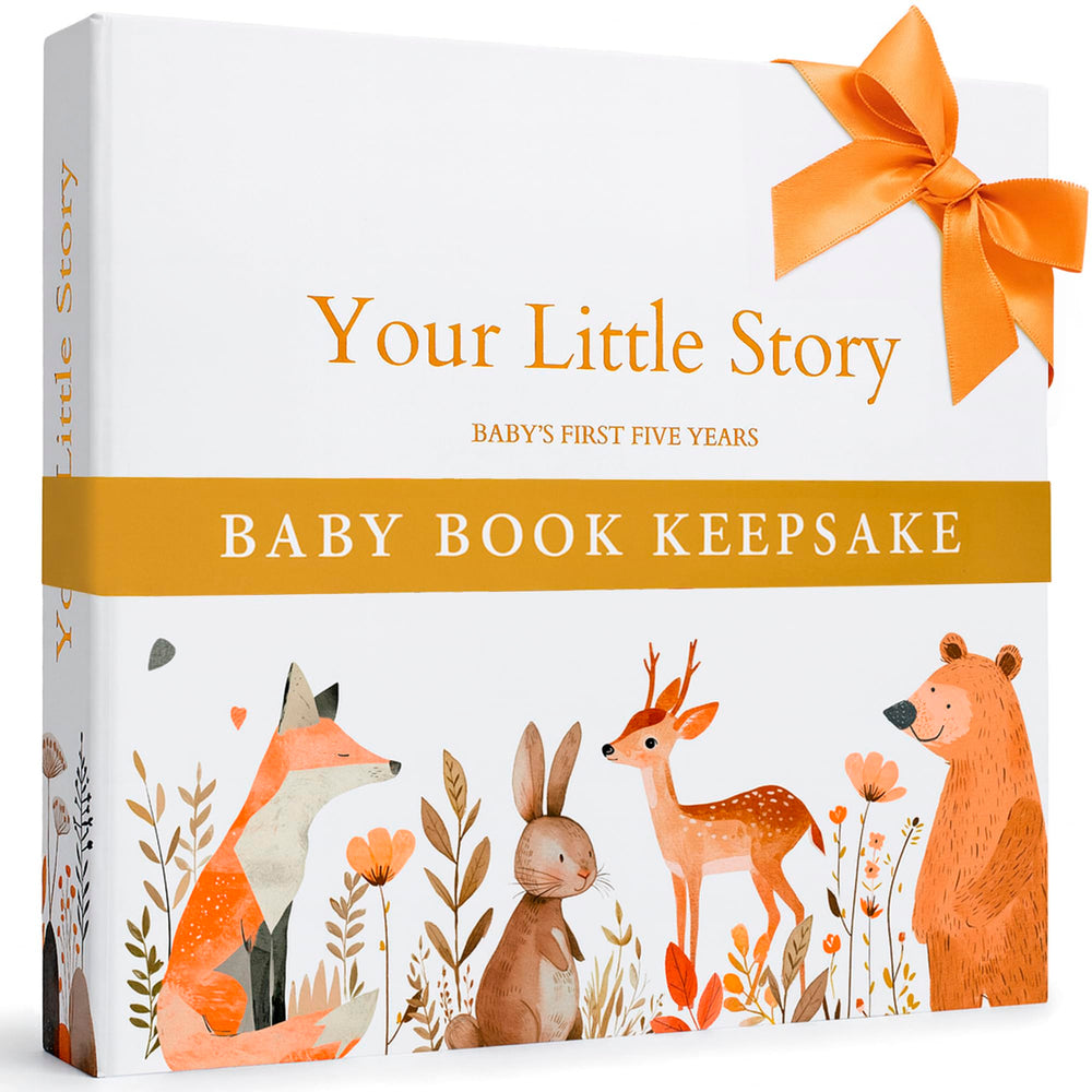 Paper Plan baby book cover with woodland theme for lasting memories