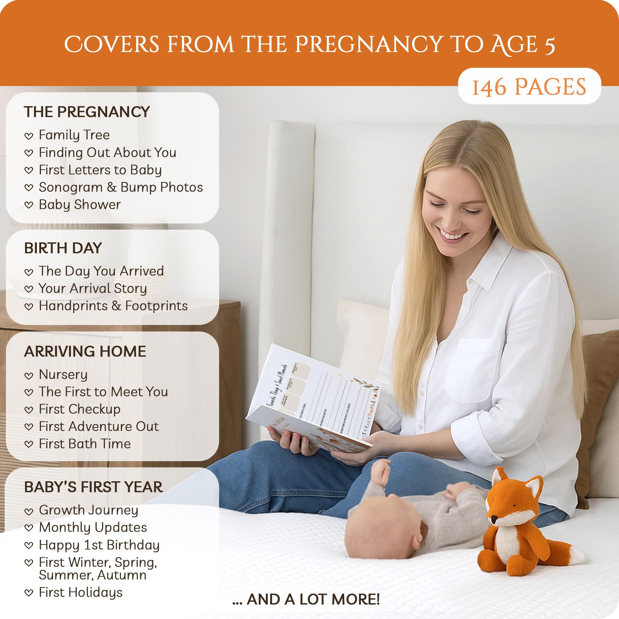 Paper Plan baby book lay-flat binding for easy writing
