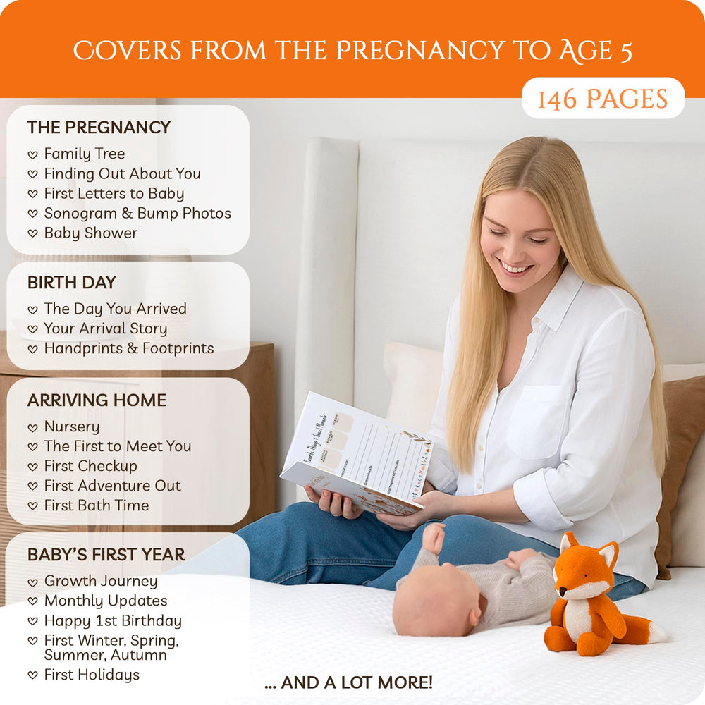 Paper Plan baby book lay-flat binding for easy writing