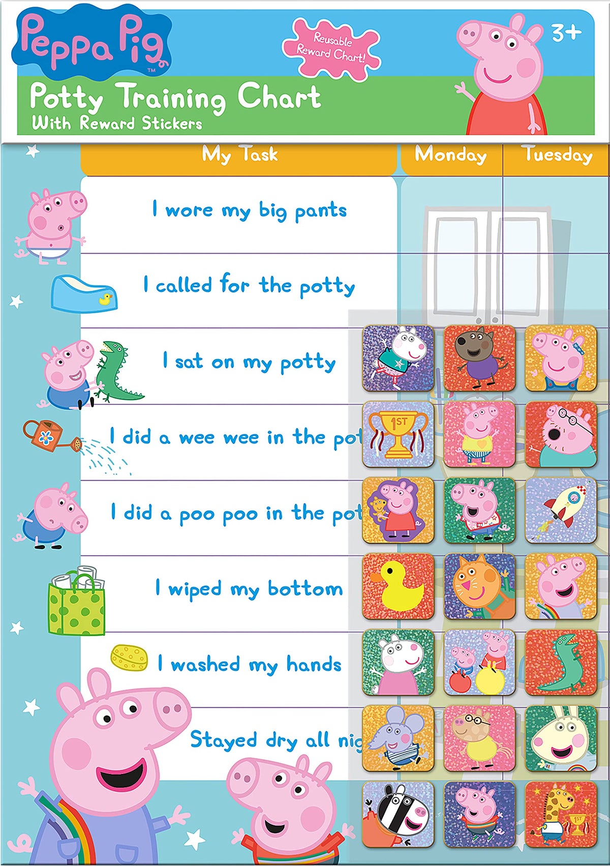 Paper Projects Peppa Pig potty chart cover highlights kid-friendly design to support toilet training.