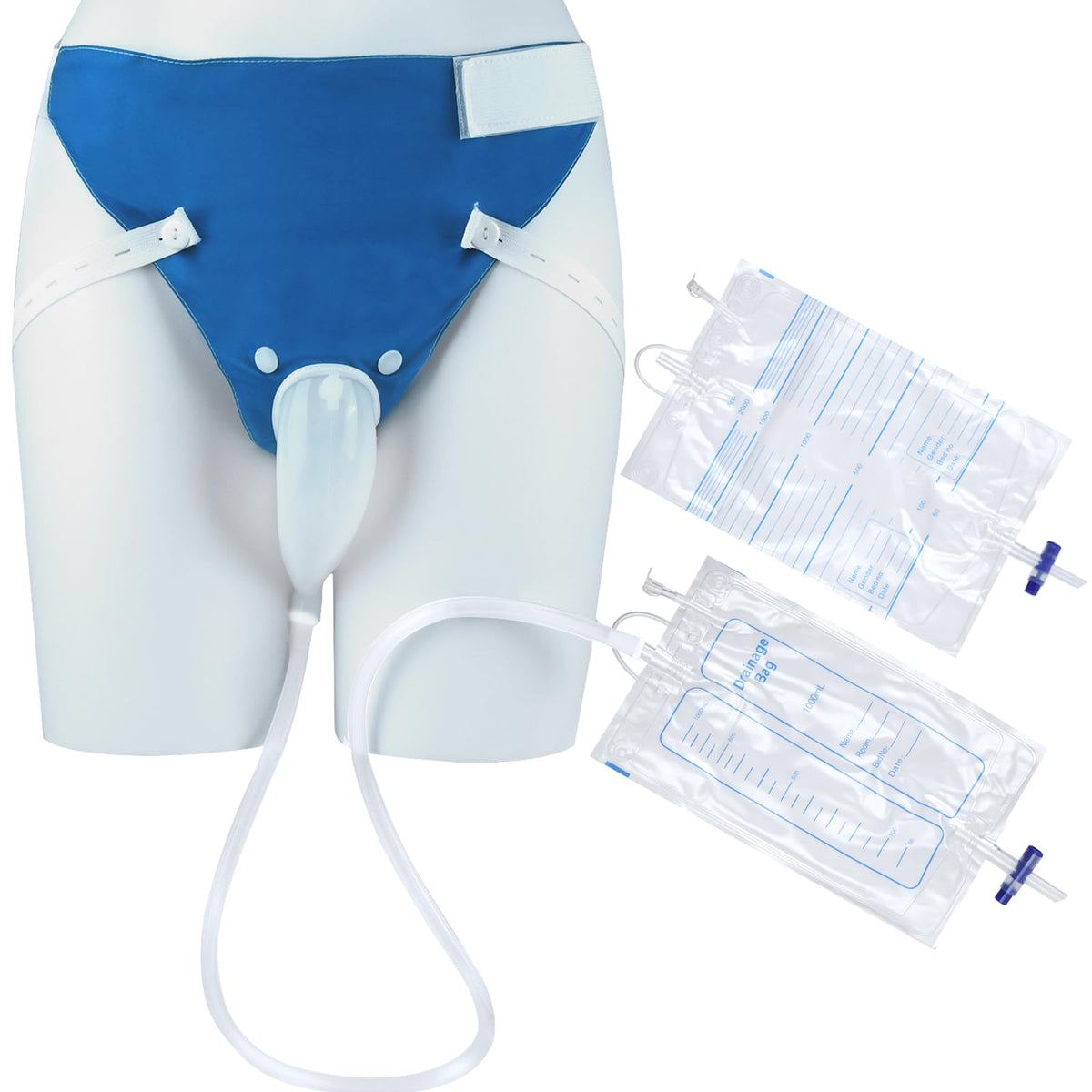 PAPERAW wearable-urinal-kit overview shows discreet all-in-one solution for day and night needs
