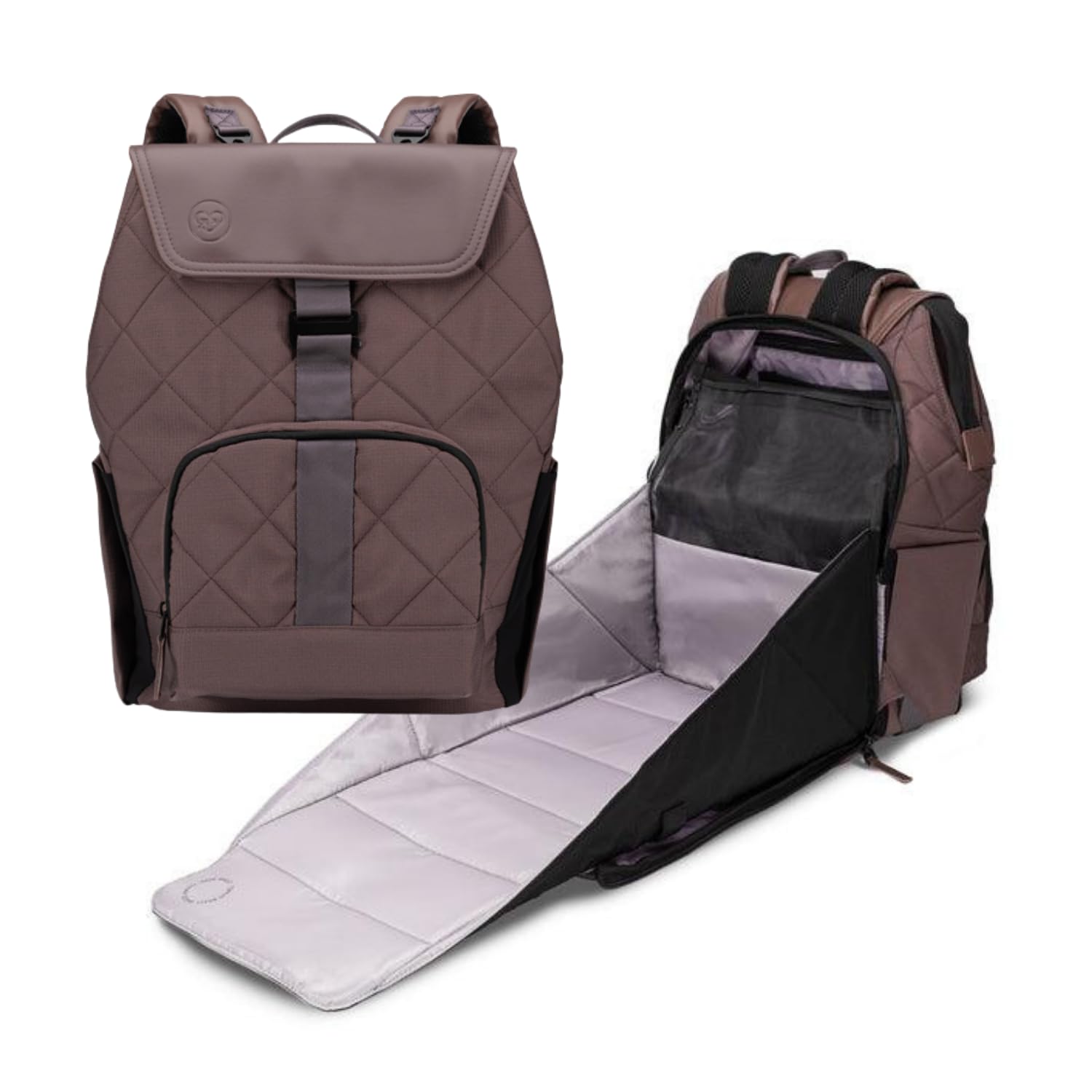 PAPERCLIP Jojo changing station folds out for quick, clean diaper changes anywhere.