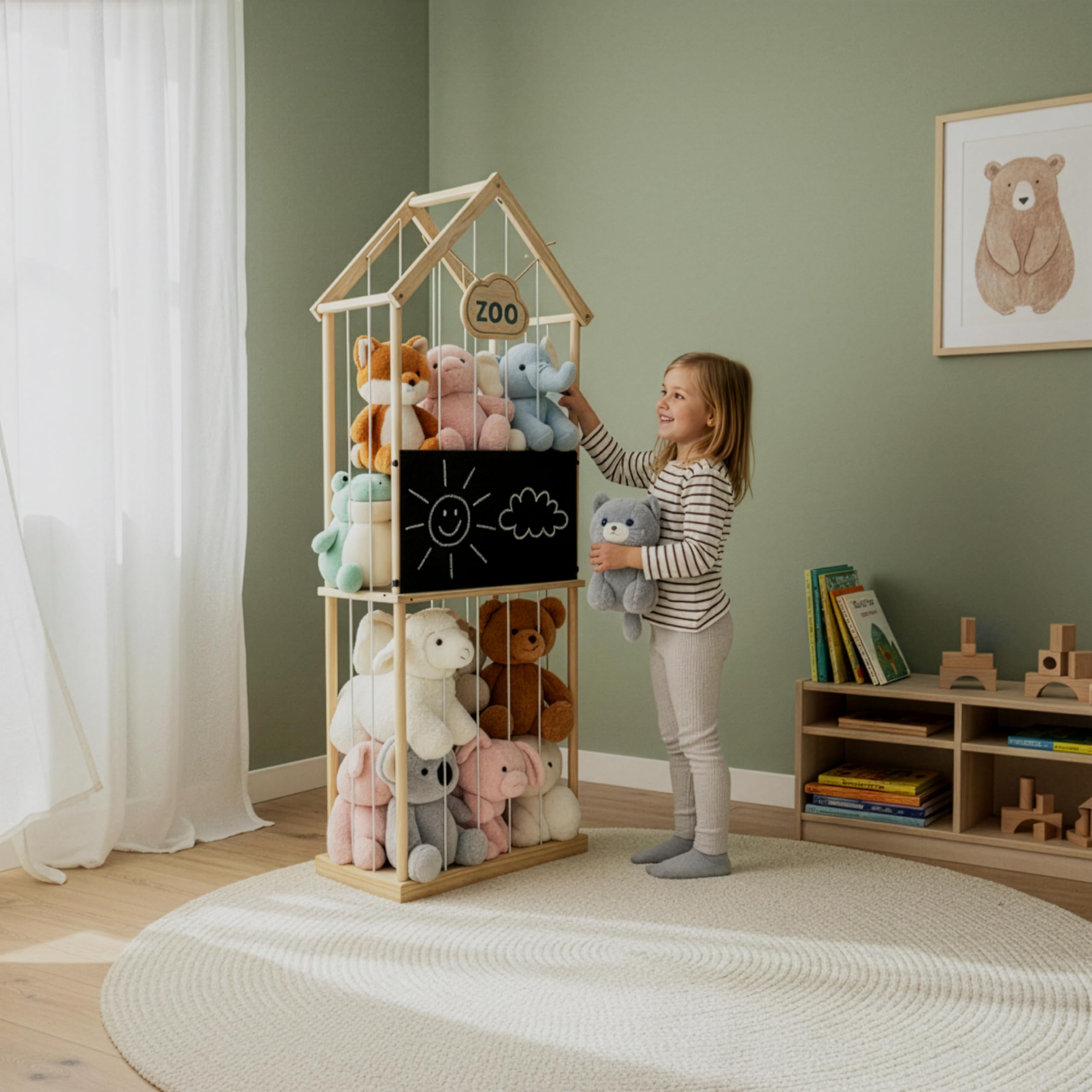 Paquber zoo storage solution demonstrates compact design for clutter-free bedrooms.
