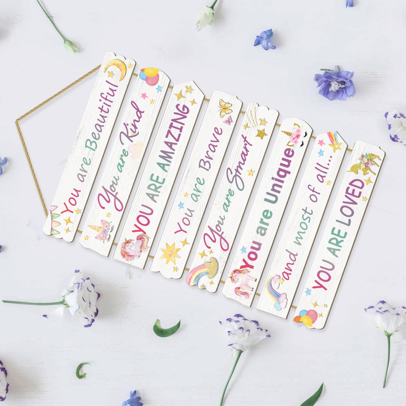 Paquesta ready-to-hang unicorn wall art set brings whimsical charm to kids’ spaces.