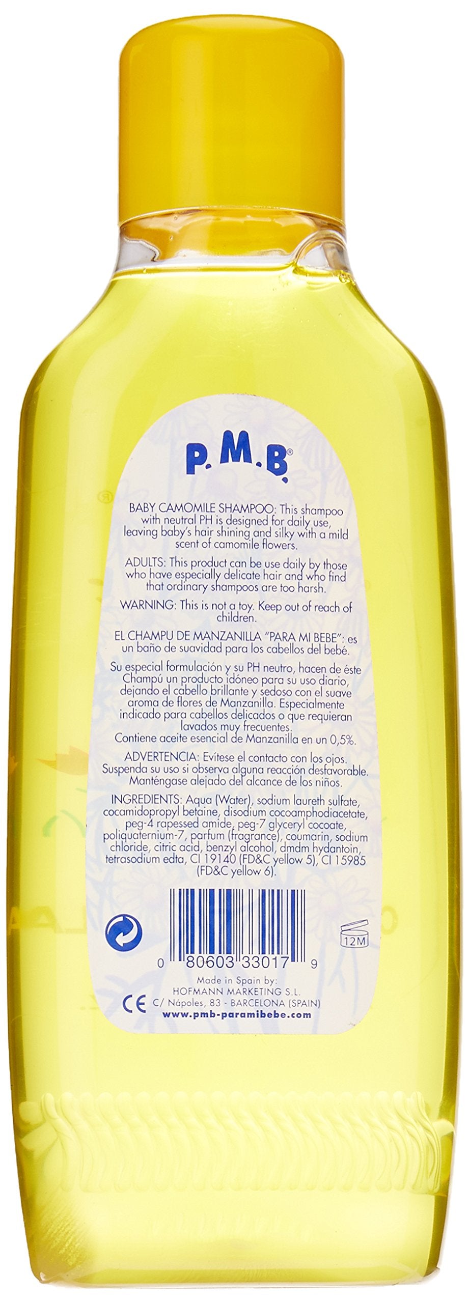 Para Mi Bebe Chamomile Shampoo lather for silky baby hair.