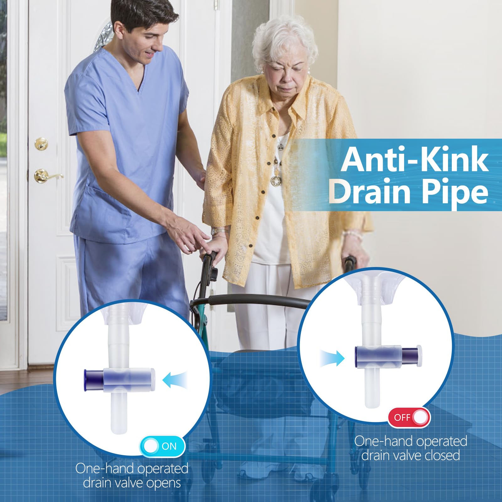 Parizone anti-reflux chamber helps maintain unidirectional flow and hygiene.