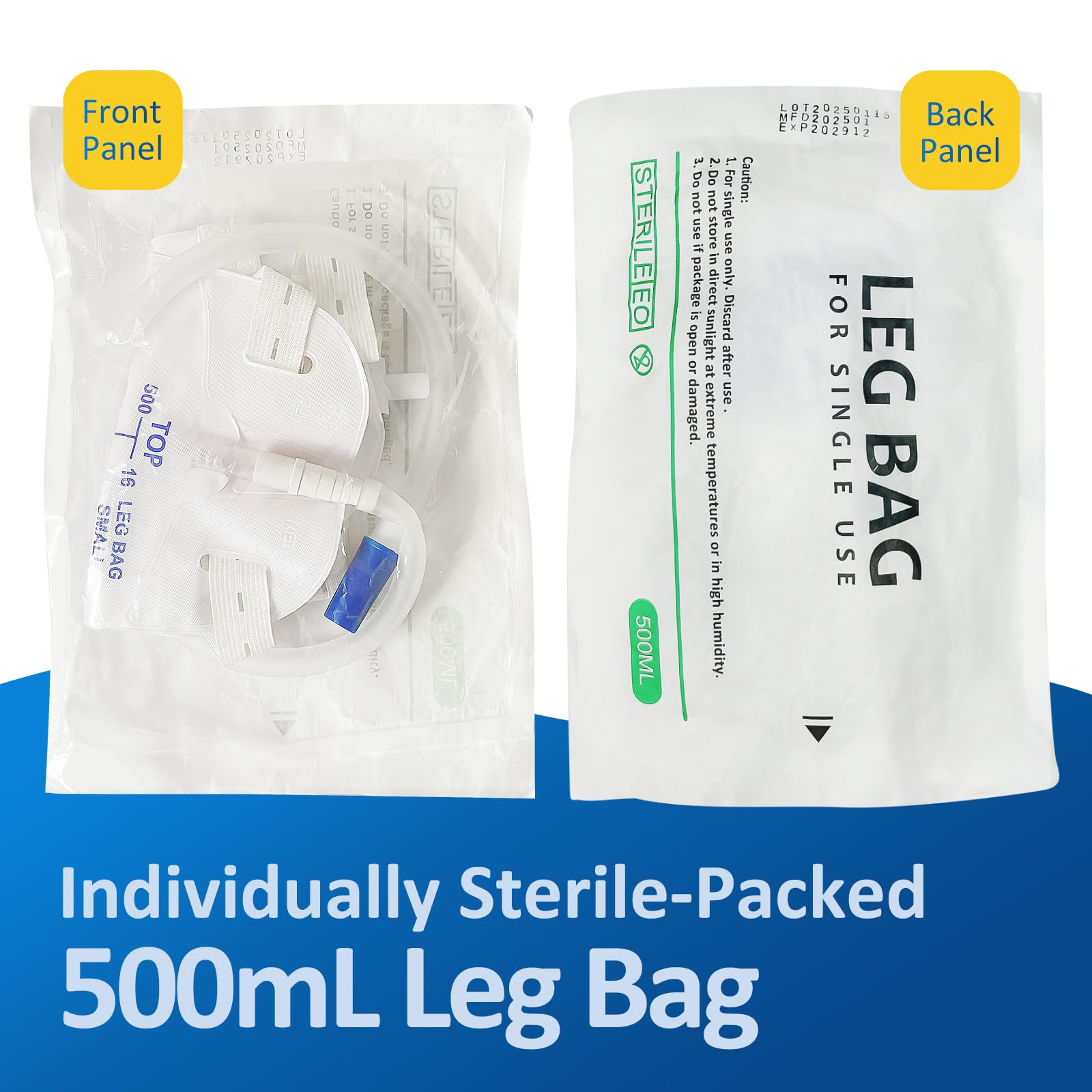 PARIZONE five-pack leg bags neatly packaged for ready use