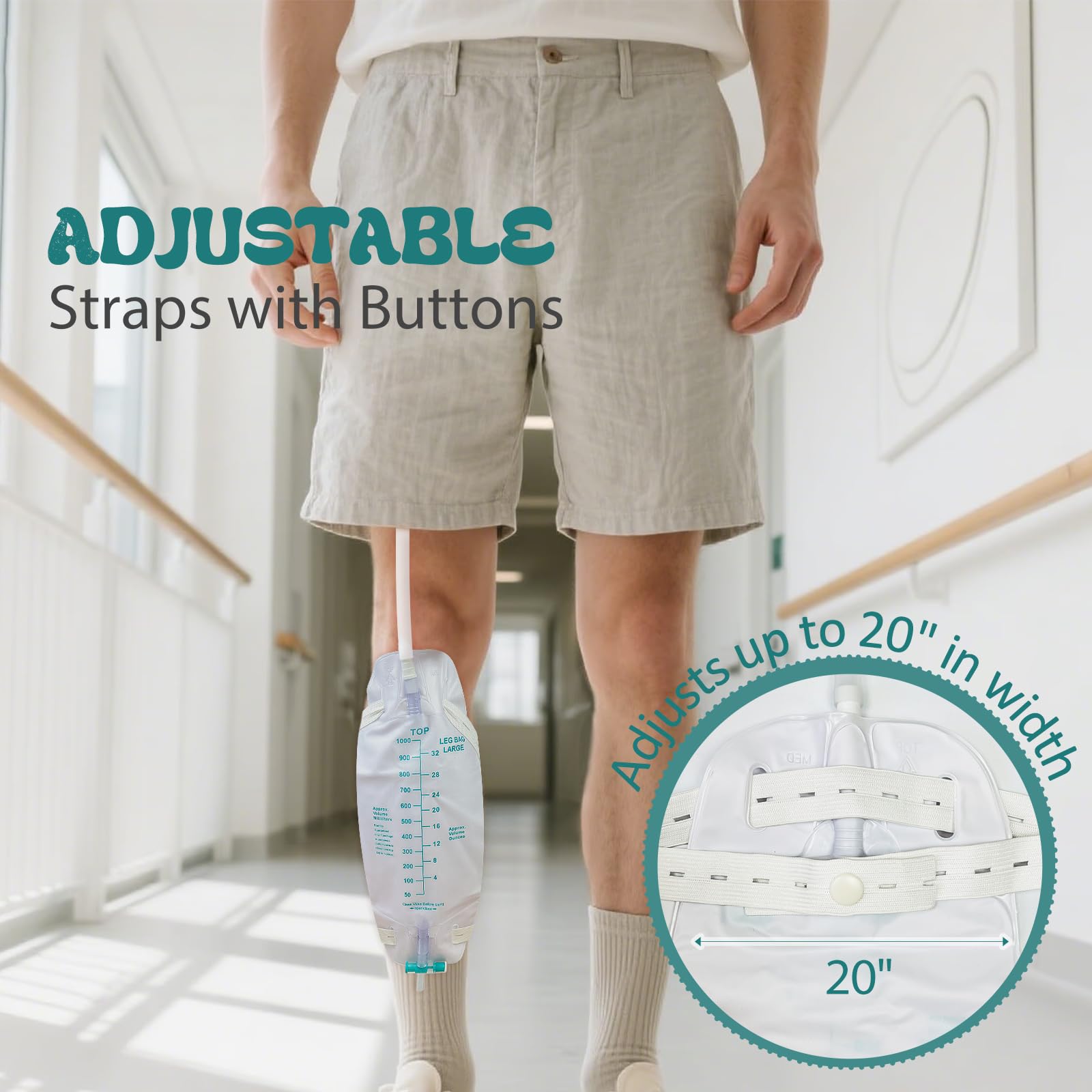 PARIZONE leak-resistant leg bag designed for secure collection.