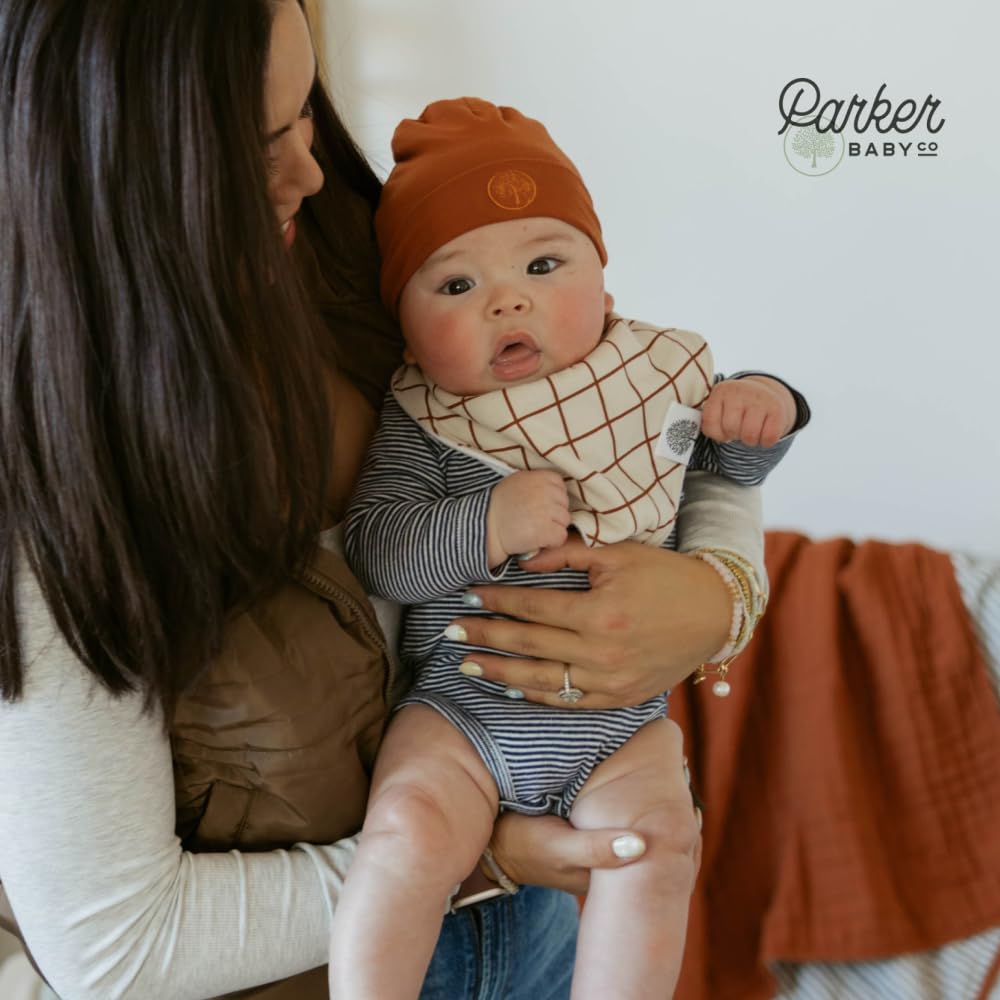 Gift-ready Parker Baby Bandana Drool Bib set for new parents and baby showers.