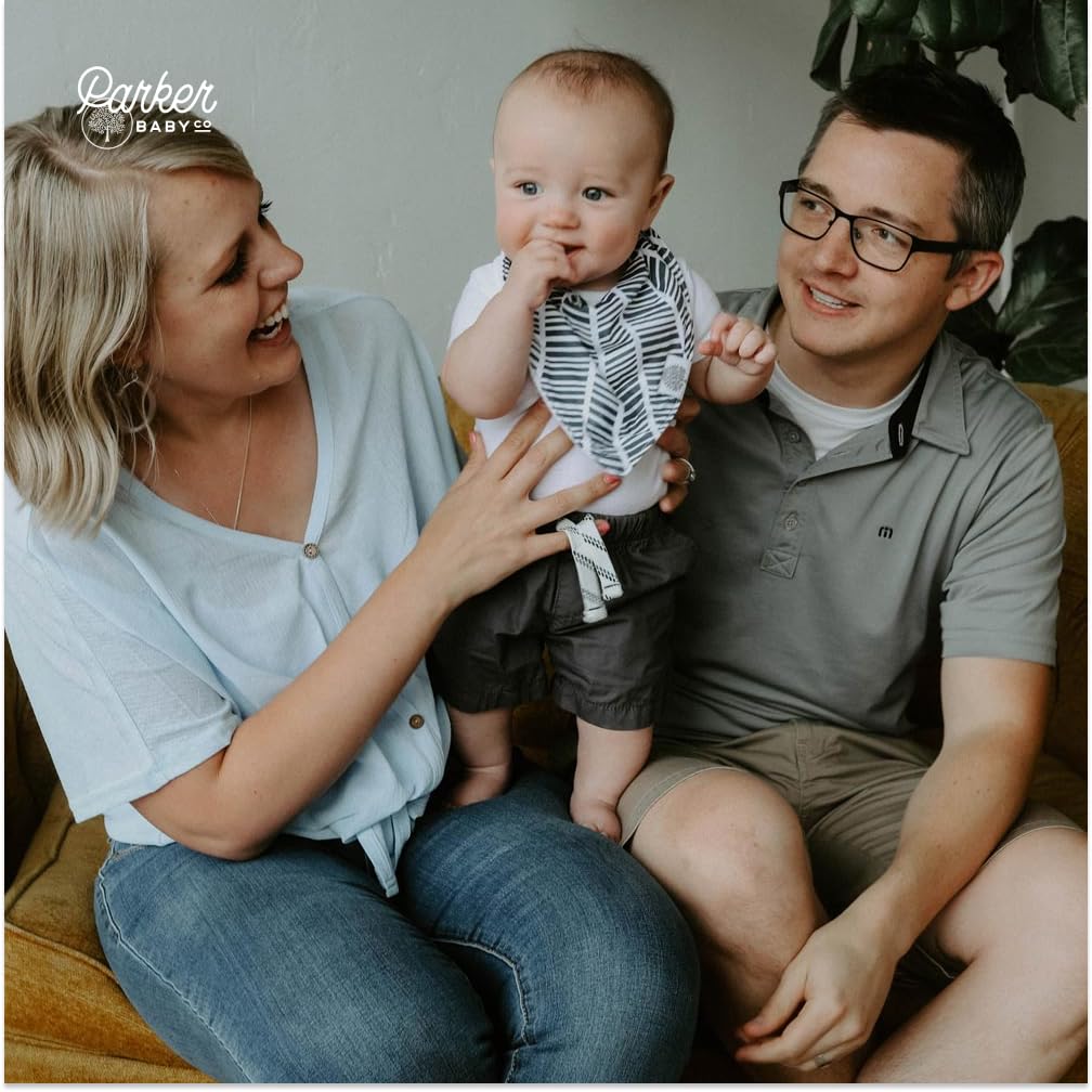 Parker Baby Co. breathable, lightweight bibs deliver year-round comfort and easy layering.