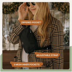 Parker Baby Co Birch Belt Bag inner pockets organize diapers, wipes, and small essentials neatly.