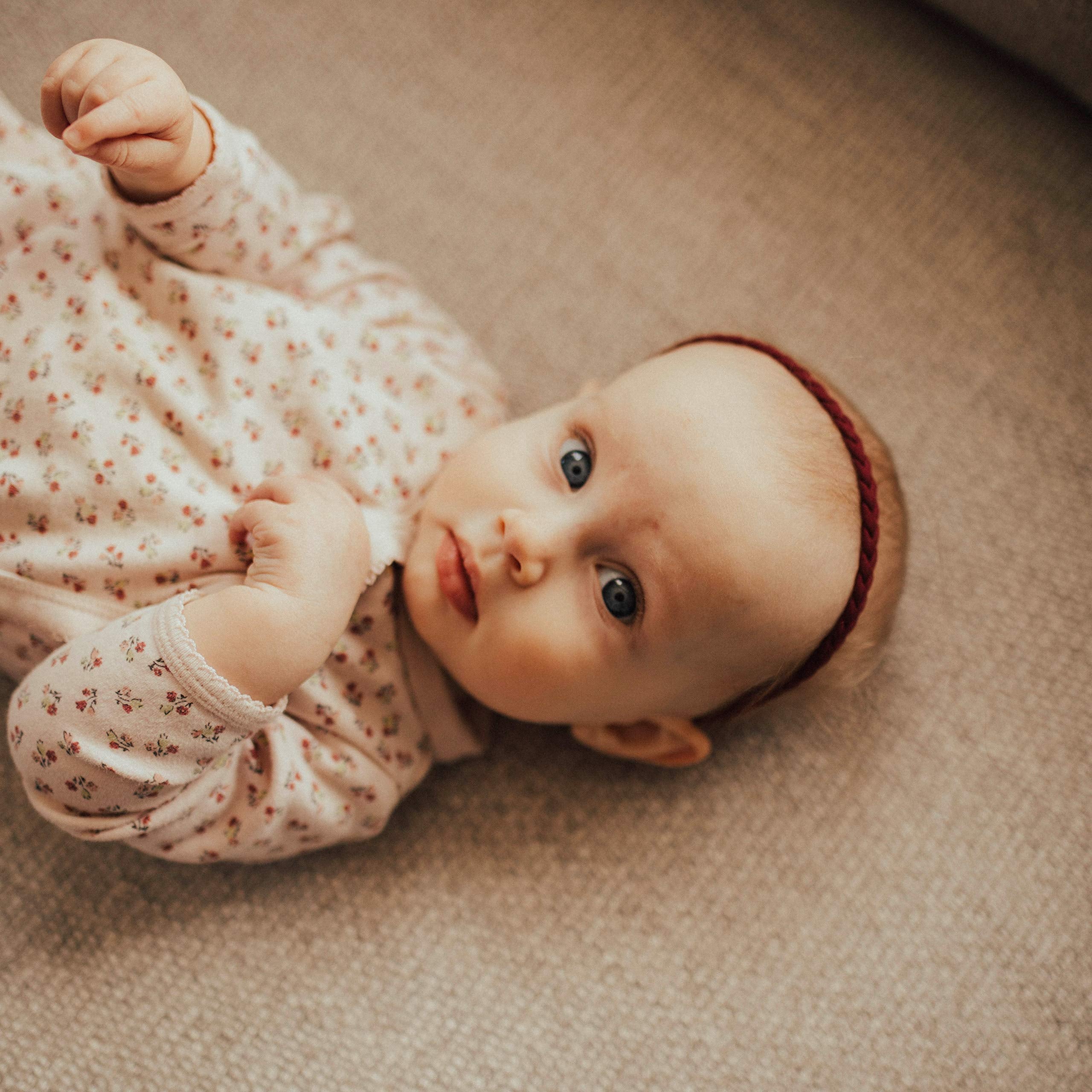 Parker Baby Co. marigold headbands capture sunny vibes in family photos.