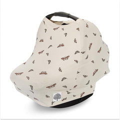Parker Baby Co. Butterfly 4-in-1 car seat cover delivering sun protection and privacy.