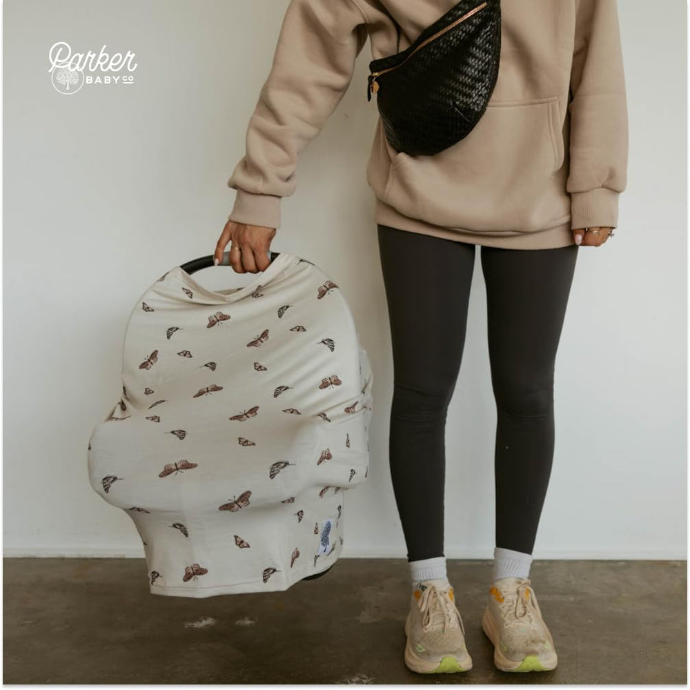 Parker Baby Co. Butterfly cover folds compactly for travel.