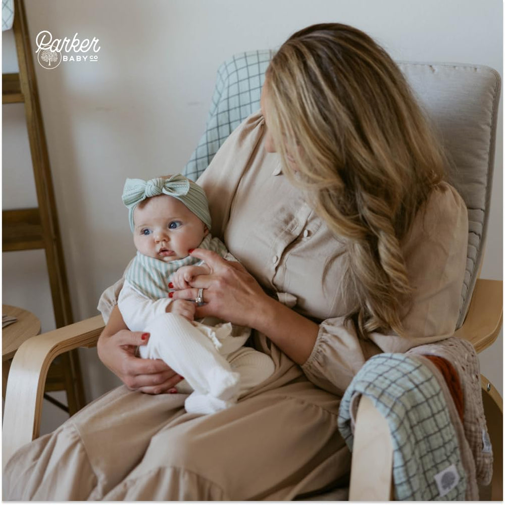 Parker Baby Co slip-on headbands for easy wear without pulling hair