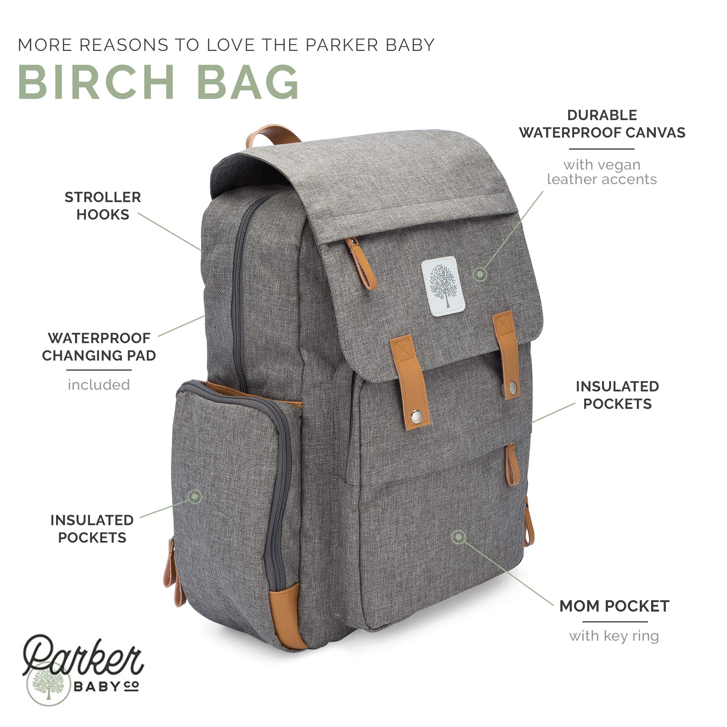 Parker Baby Co. bottle insulated pocket in action keeps milk nearby