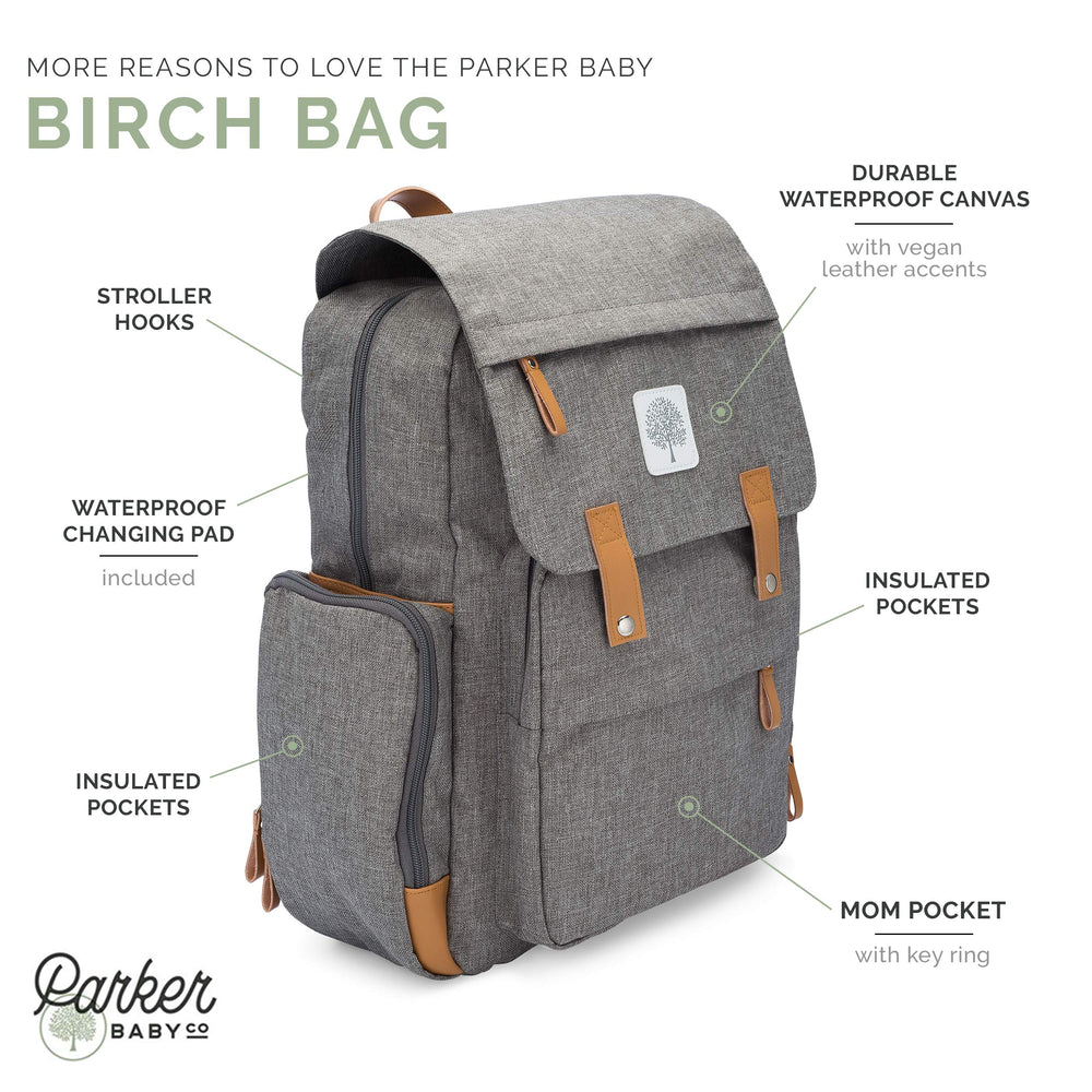 Parker Baby Co. bottle insulated pocket in action keeps milk nearby