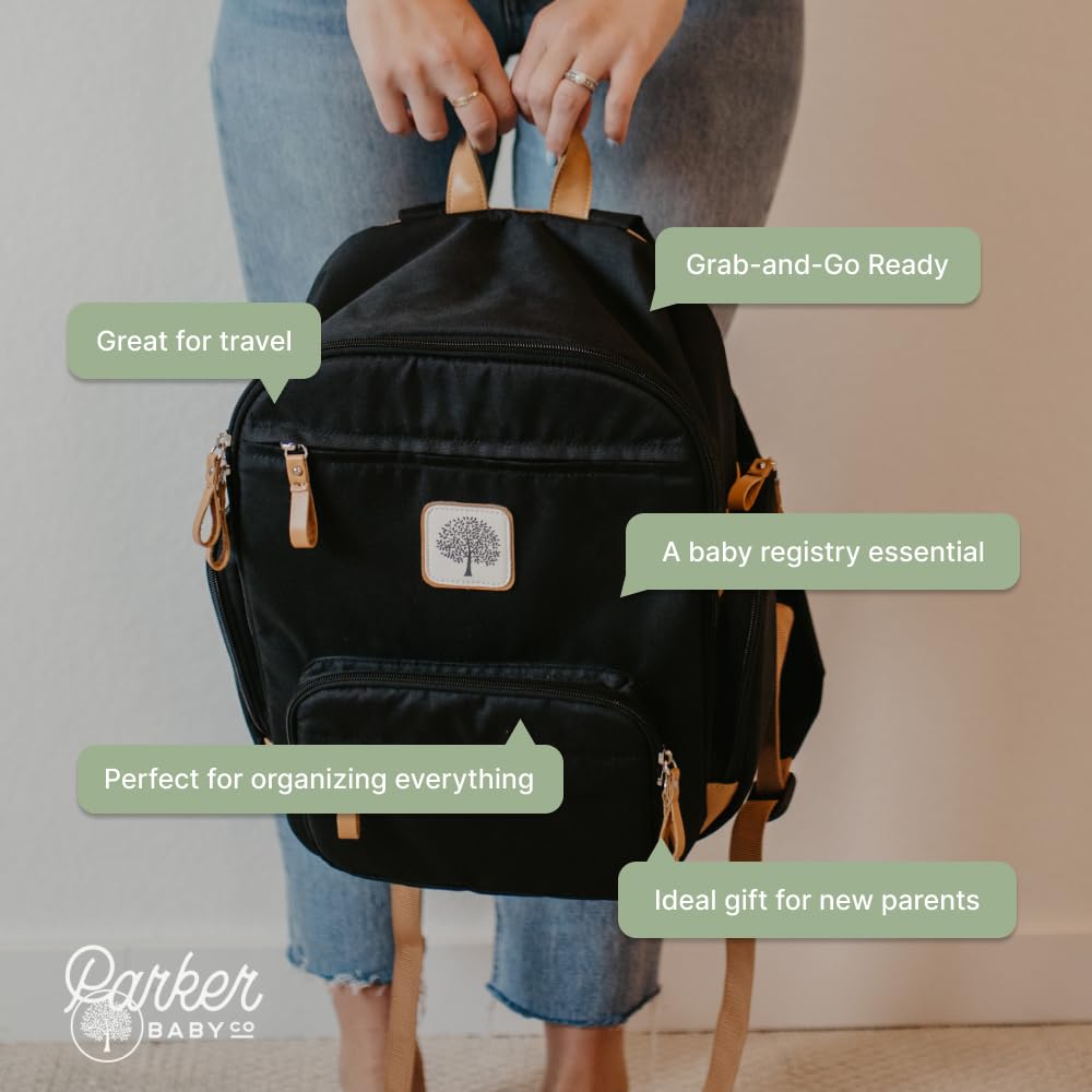 Parker Baby Co. stroller straps enable hands-free moving through errands.