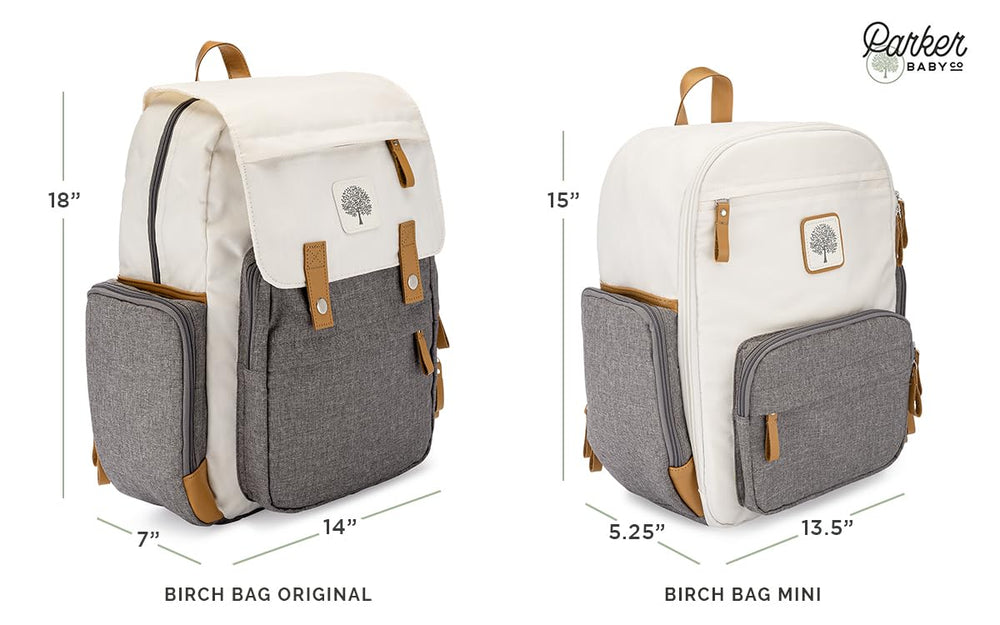 Parker Baby Co. diaper backpack with stroller straps for hands-free errands