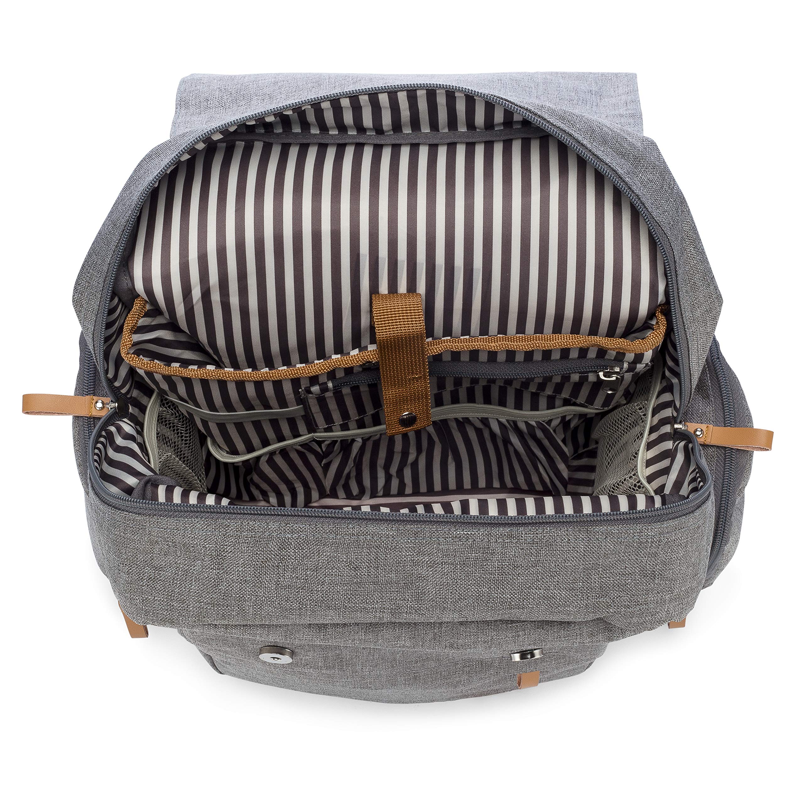 Parker Baby Co. diaper backpack two insulated bottle holders help maintain temperature
