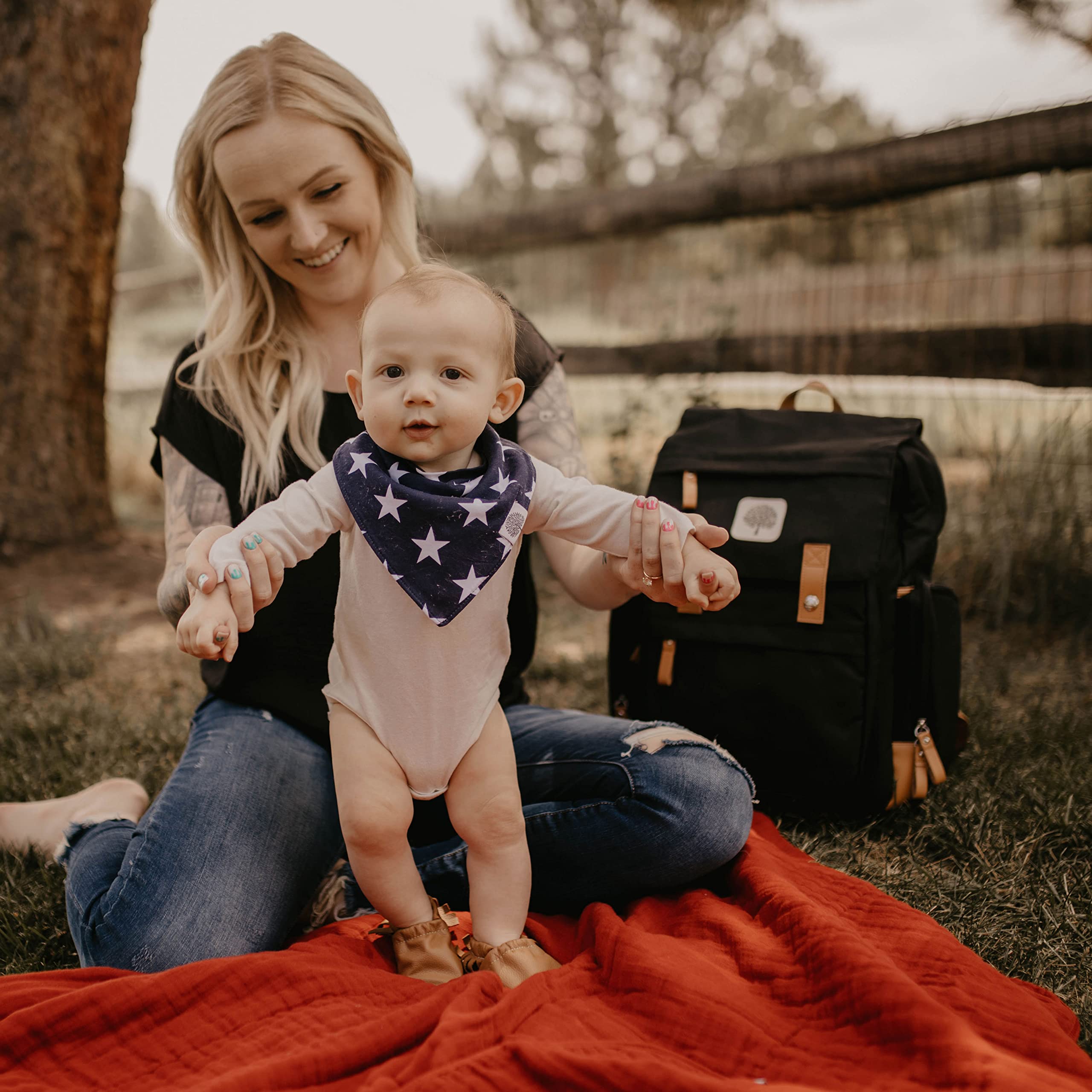 Parker Baby Co. bag's waterproof interior keeps essentials protected during mess-prone days.