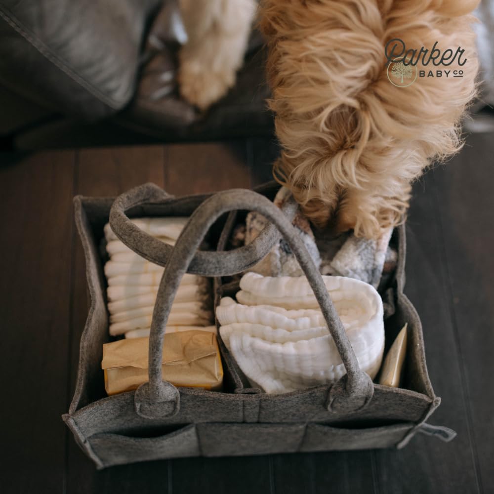 Parker Baby Co. Gift-ready caddy ideal for baby showers and registries.