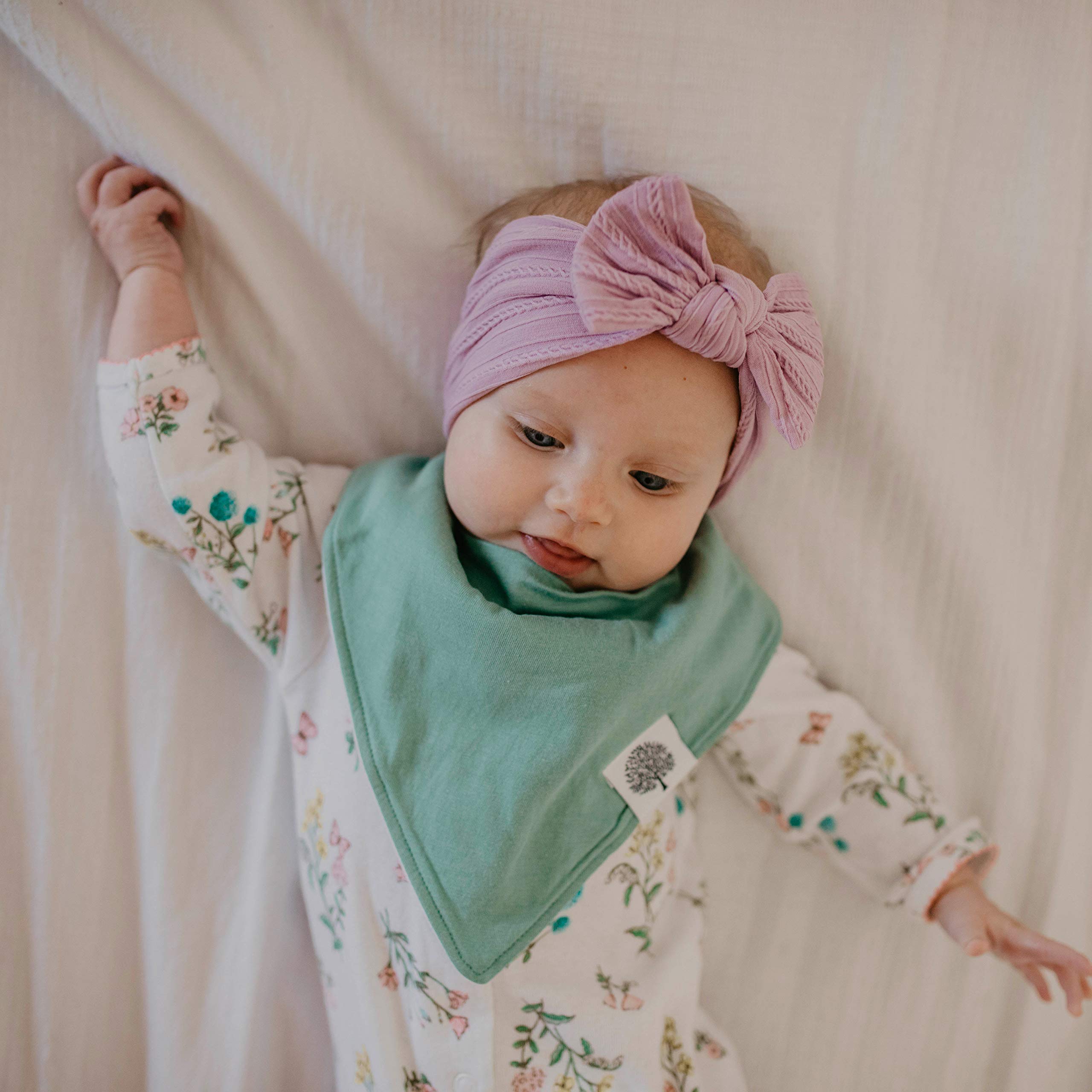 Estes Set bandana bib with soft cotton front for gentle skin contact