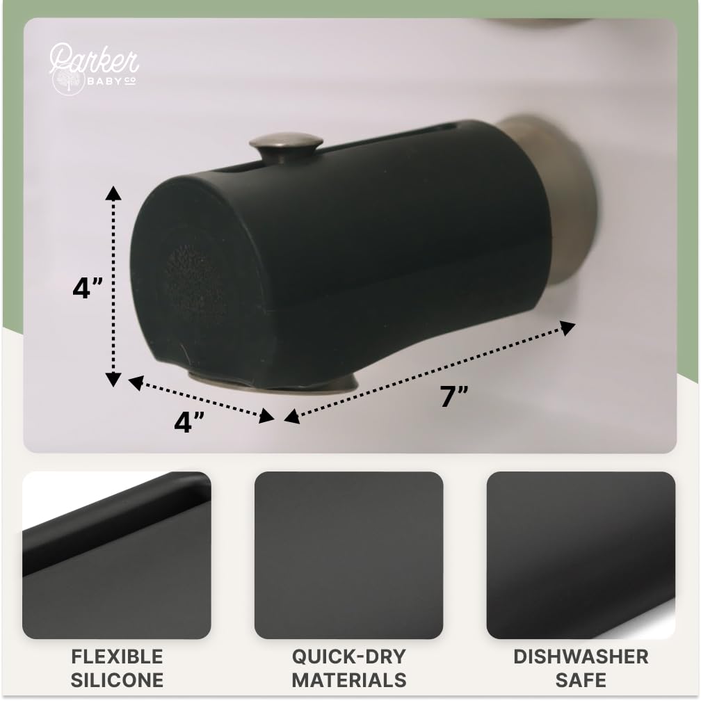 Parker Baby Co. quick-drying spout cover after splashes.