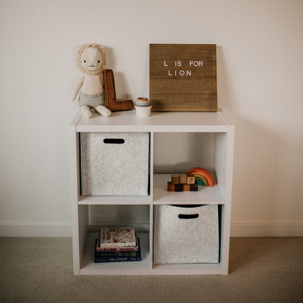Parker Baby Co. cube with sturdy handles for transport.