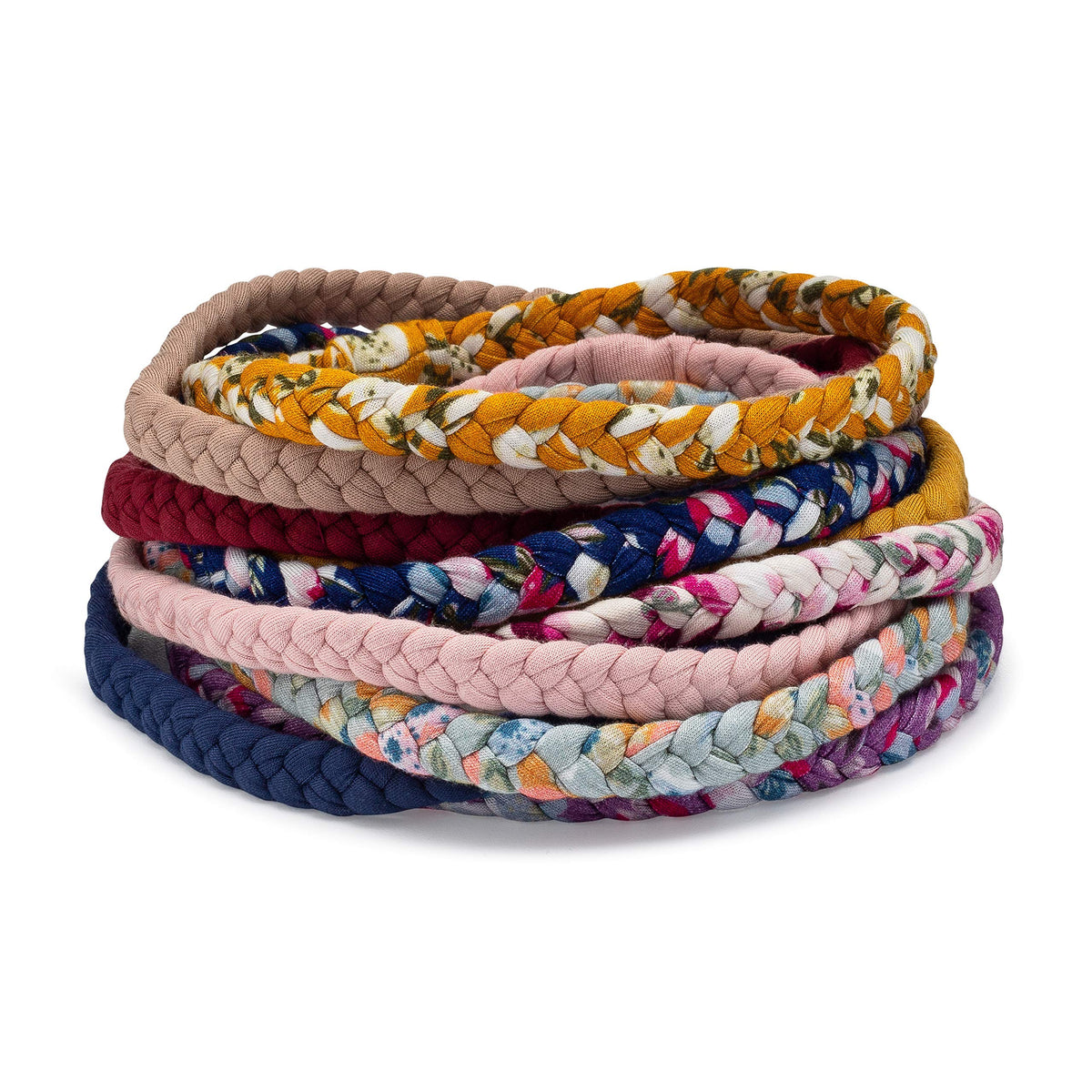 Parker Baby Co. marigold floral braided headband keeps hair tidy during play