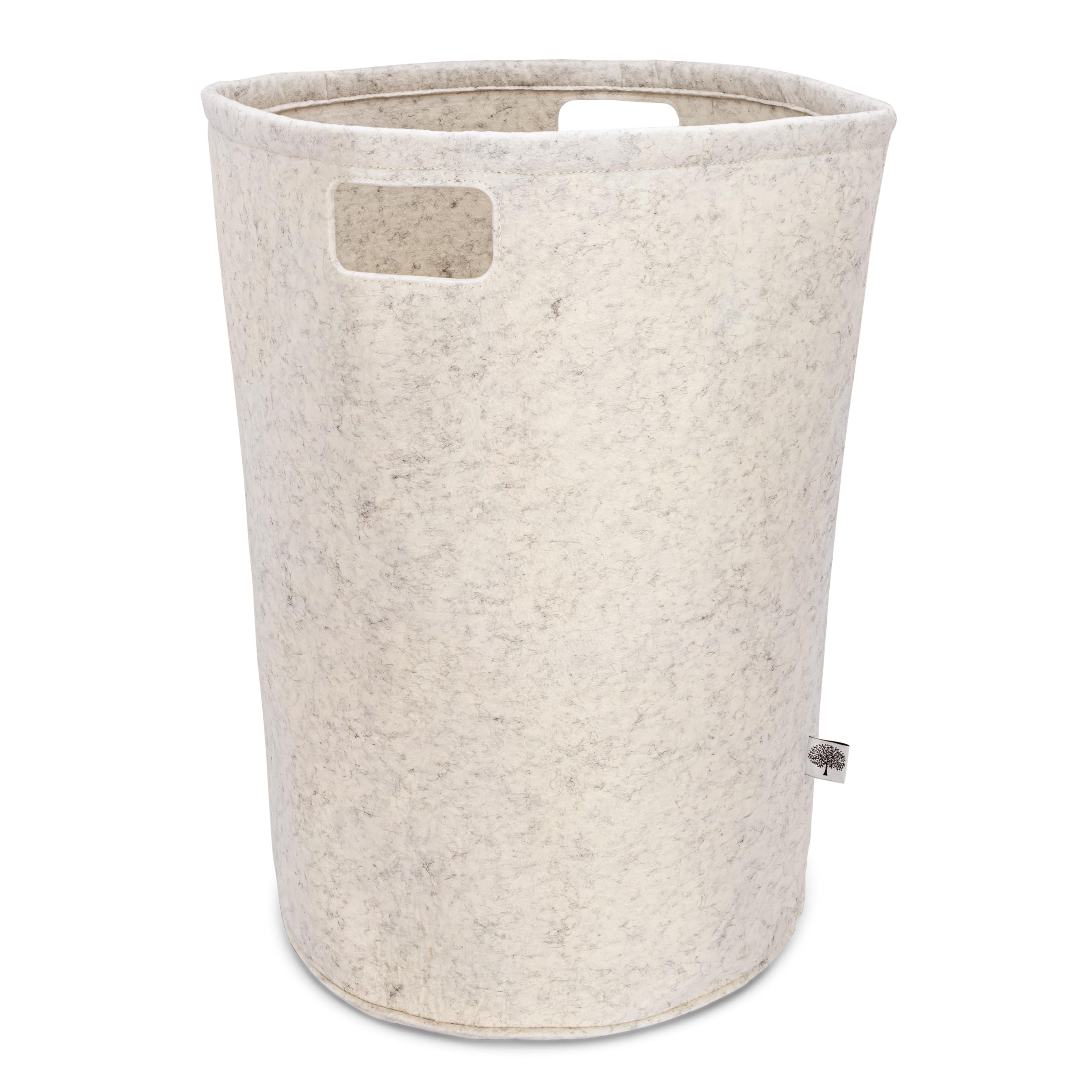 Parker Baby Co. nursery laundry hamper in white, open view, ideal for quick laundry transitions.