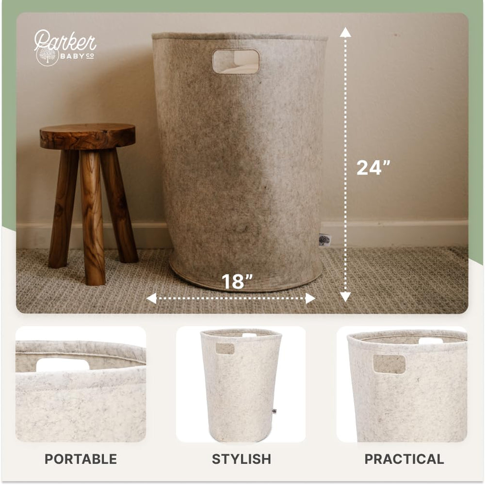 Parker Baby Co. soft felt material in white, gentle on fabrics and nursery décor.