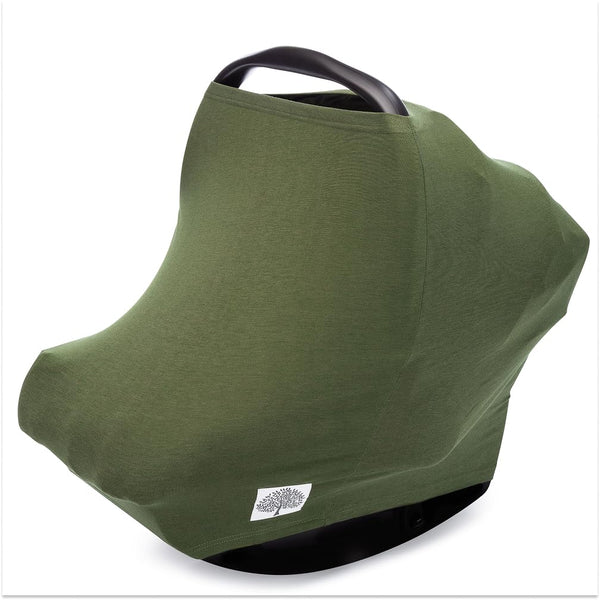 Parker Baby Co Pine car seat cover provides full-coverage protection on the go.