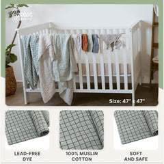 Parker Baby Co sage swaddle 47x47 ready for cozy swaddling sessions