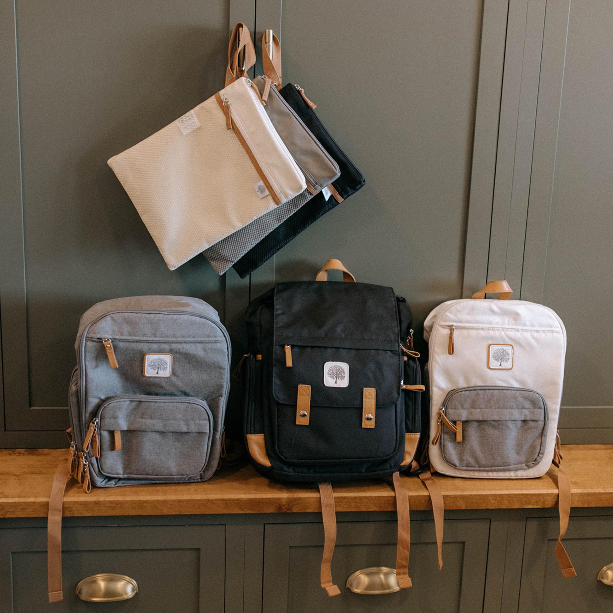 Parker Baby Co gray wet dry bag blends style with practicality