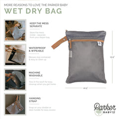Parker Baby Co waterproof fabric seals moisture to prevent leaks