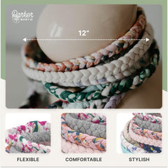 Parker Baby Co. Wildflower headbands in lavender, perfect for photos.