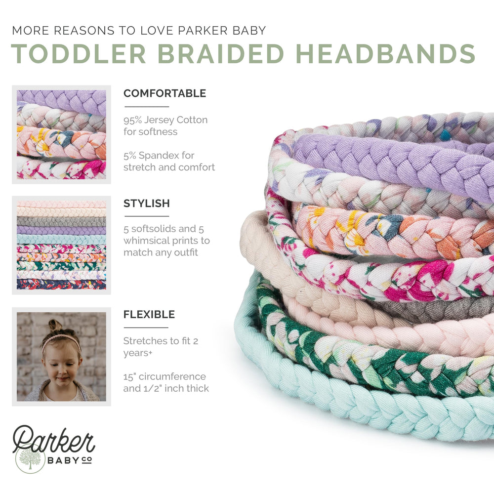 Hair tidy look with bangs held back by Wildflower headband