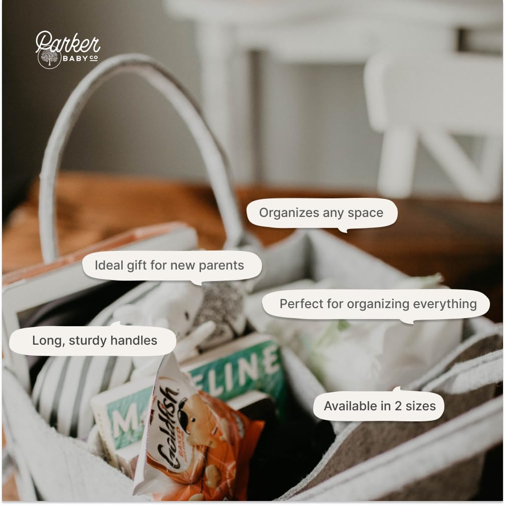 Parker Baby Diaper Caddy car organizer for on-the-go essentials.