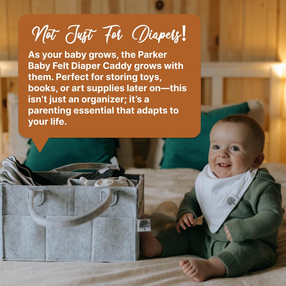 Parker Baby Diaper Caddy makes a thoughtful baby shower gift.